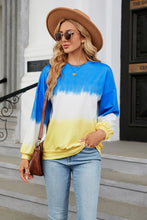 Load image into Gallery viewer, Gradient Round Neck Long Sleeve Sweatshirt
