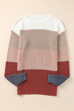 Last inn bildet i Galleri-visningsprogrammet, Color Block Round Neck Sweater
