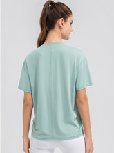 Load image into Gallery viewer, Round Neck Short Sleeve Active Top
