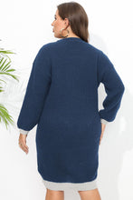 Load image into Gallery viewer, Plus Size Long Sleeve Sweater Dress
