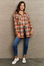 Load image into Gallery viewer, Ninexis Full Size Plaid Collared Neck Button-Down Long Sleeve Jacket
