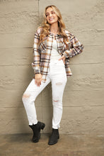 Load image into Gallery viewer, Double Take Plaid Button Front Shirt Jacket with Breast Pockets
