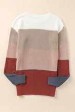 Last inn bildet i Galleri-visningsprogrammet, Color Block Round Neck Sweater
