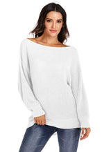 Load image into Gallery viewer, One Shoulder Dolman Sleeve Sweater
