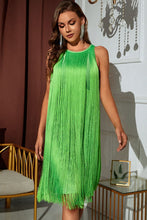 Load image into Gallery viewer, Sleeveless Round Neck Fringe Dress
