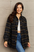 Load image into Gallery viewer, Ninexis Full Size Plaid Collared Neck Button-Down Long Sleeve Jacket
